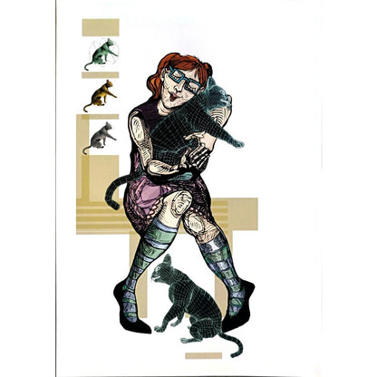 Muriel Frega 21x15cm Orijinal Karikatür BOD05435