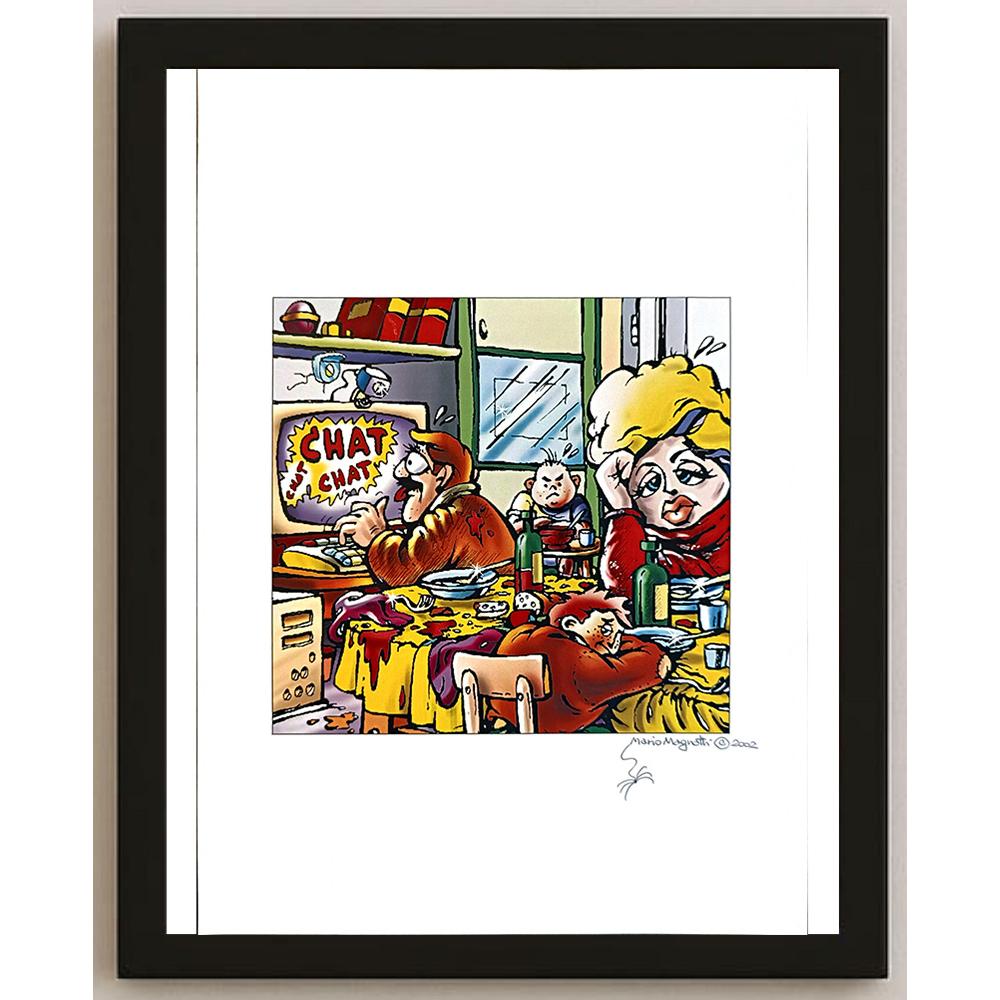 Mario Magnatti 29x21cm Orijinal Karikatür BOD05438