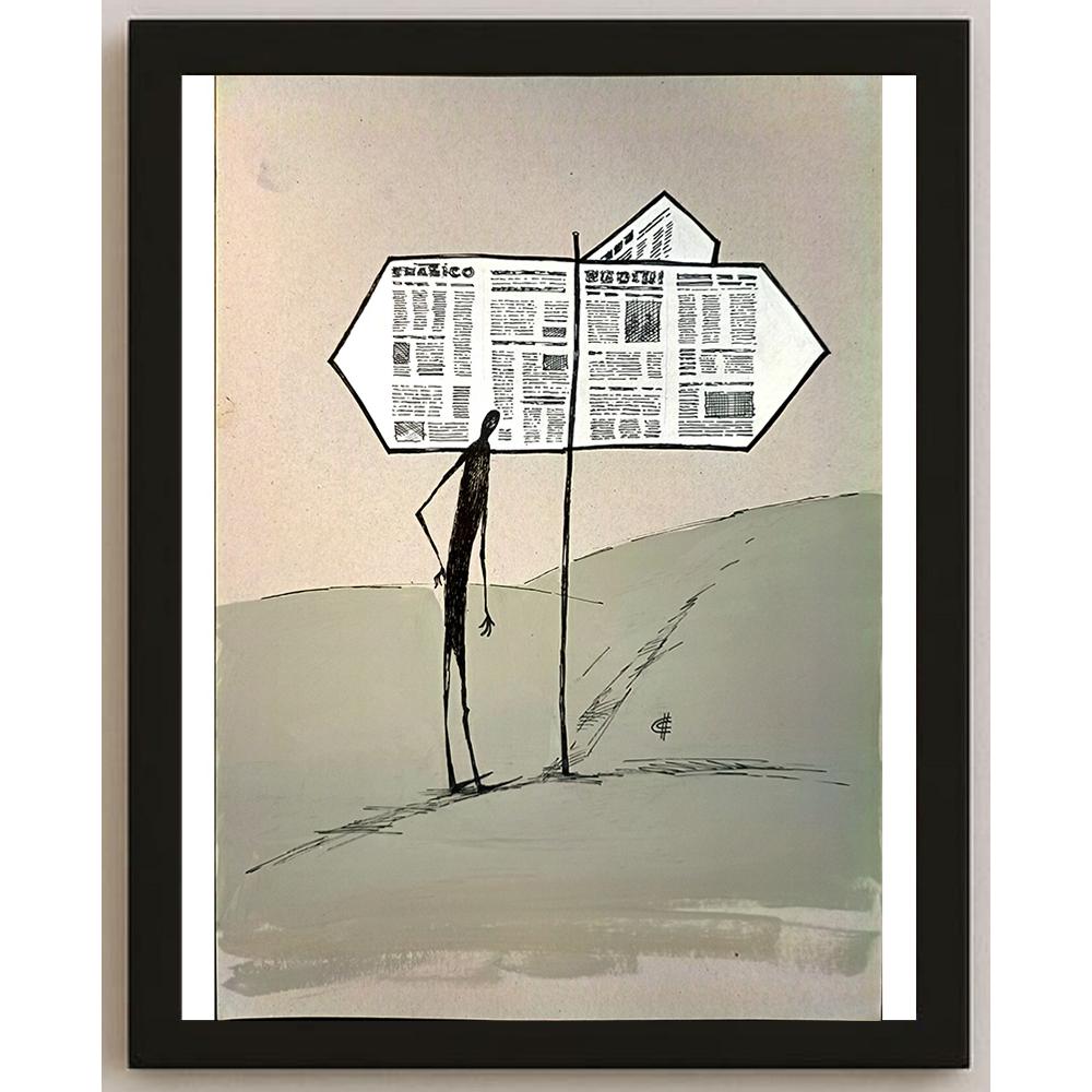 Sergey Sichenko 29x21cm Orijinal Karikatür BOD05439
