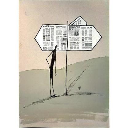 Sergey Sichenko 29x21cm Orijinal Karikatür BOD05439