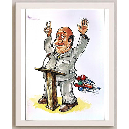 Liviu Stanila 29x21cm Orijinal Karikatür BOD05446