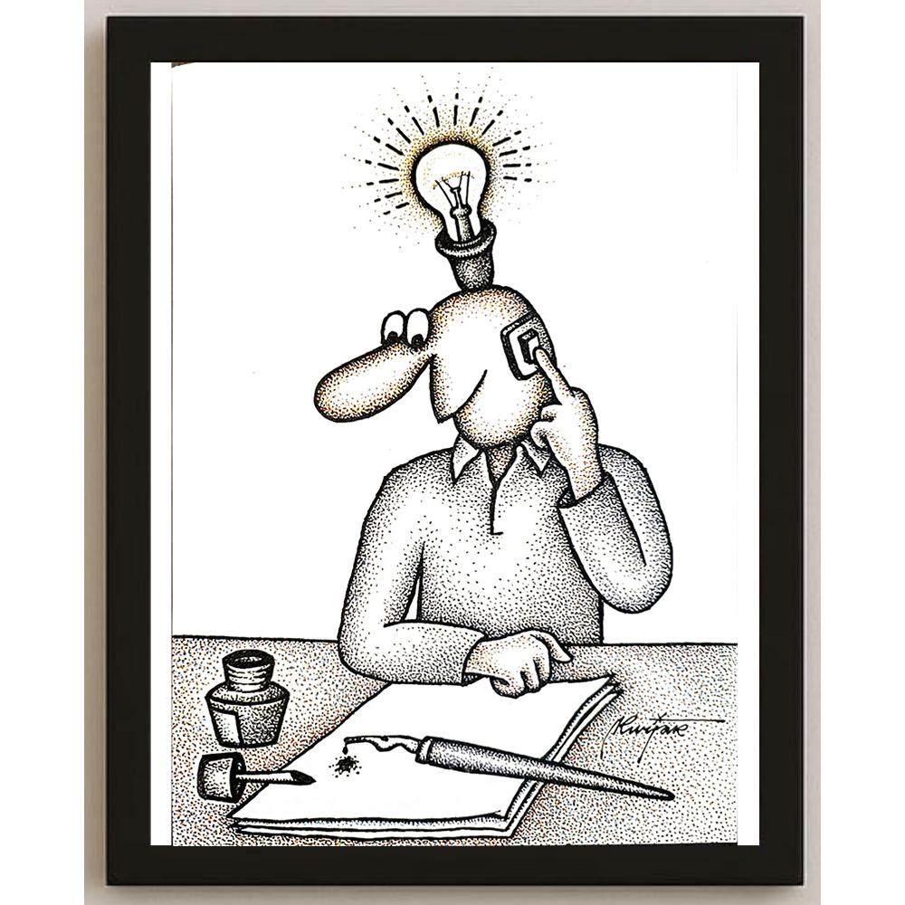 Miodrag Kurjak 29x21cm Orijinal Karikatür BOD05447