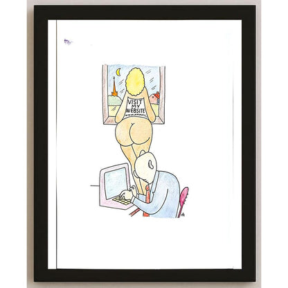 Alexei Talimonov 29x21cm Orijinal Karikatür BOD05449