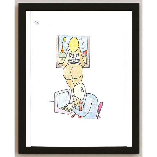 Alexei Talimonov 29x21cm Orijinal Karikatür BOD05449
