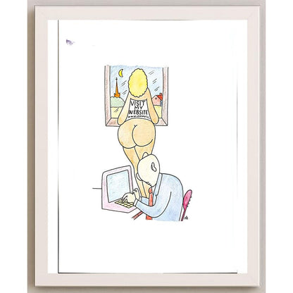 Alexei Talimonov 29x21cm Orijinal Karikatür BOD05449