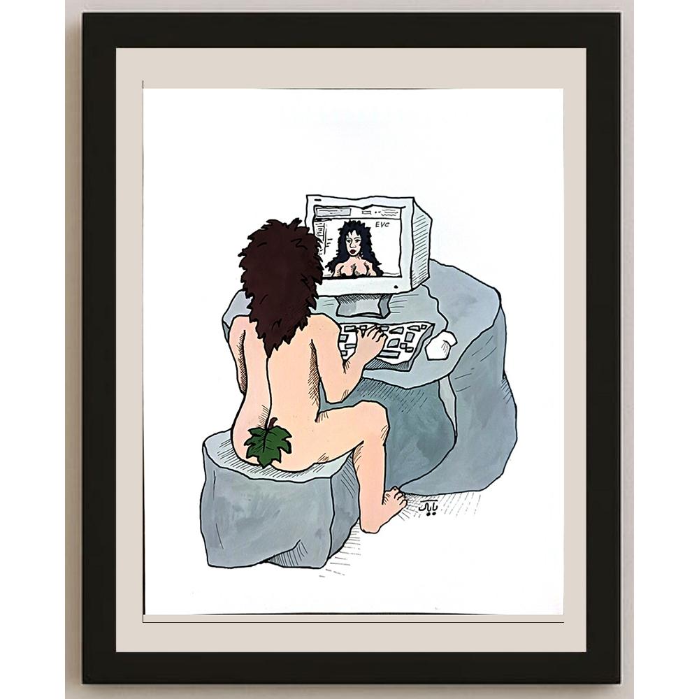 Babak Afsharzadeh 29x21cm Orijinal Karikatür BOD05456