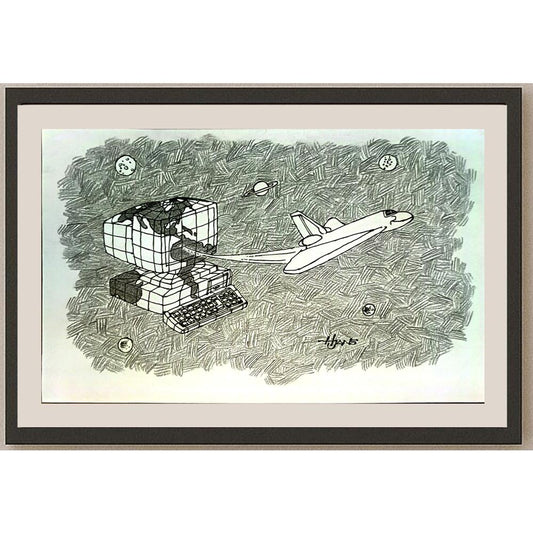 Hugo Cesar Janco Caceres 24x16cm Orijinal Karikatür BOD05458