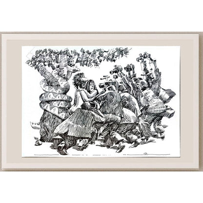 Boris Khenkin 29x21cm Orijinal Karikatür BOD05460