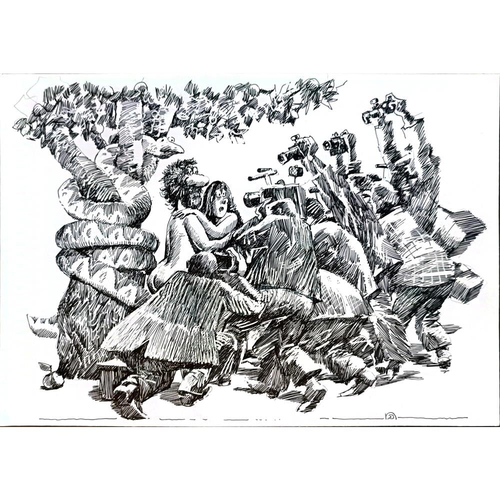 Boris Khenkin 29x21cm Orijinal Karikatür BOD05460