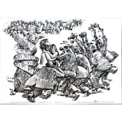 Boris Khenkin 29x21cm Orijinal Karikatür BOD05460