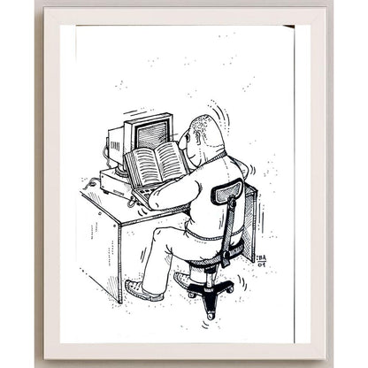 Vladimir Kuba 21x15cm Orijinal Karikatür BOD05464
