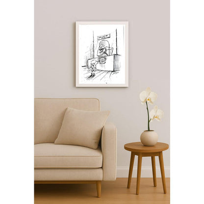 Edik Boghosian Korakaki 28x27cm Orijinal Karikatür BOD05465