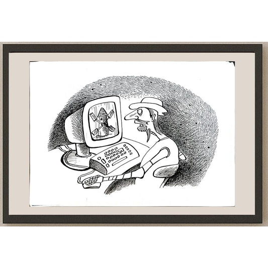 Cristian Topan 29x21cm Orijinal Karikatür BOD05466
