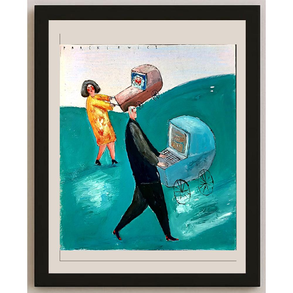 Jacek Frankckewicz 25x21cm Orijinal Karikatür BOD05467