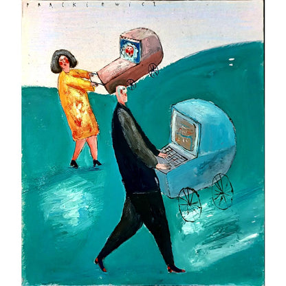 Jacek Frankckewicz 25x21cm Orijinal Karikatür BOD05467