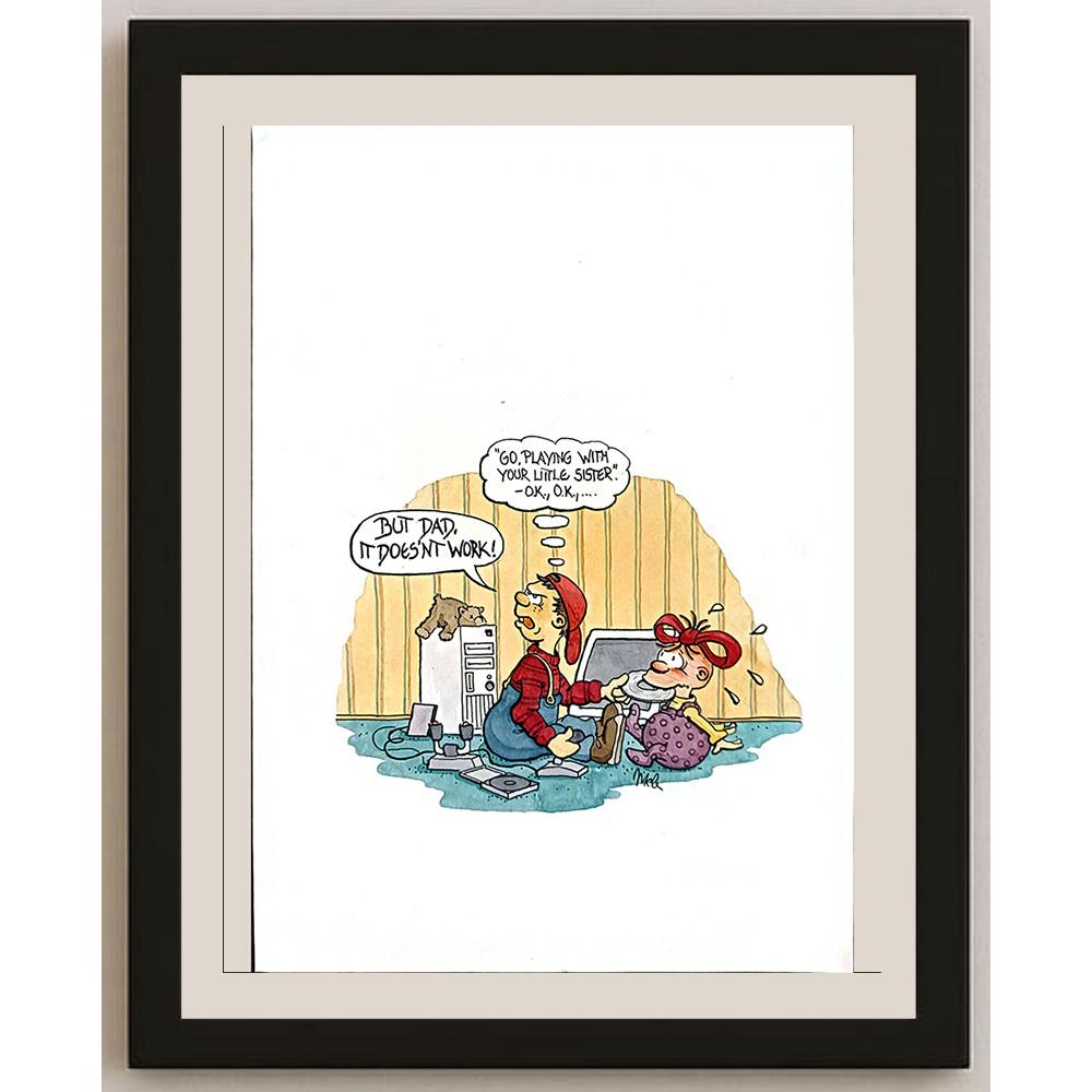 Mele Brink 29x21cm Orijinal Karikatür BOD05469