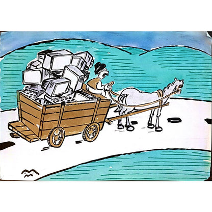 Mileta Miloradovic 29x21cm Orijinal Karikatür BOD05470