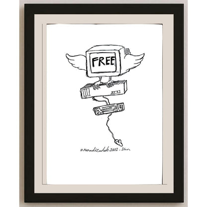 Moradizadeh 29x21cm Orijinal Karikatür BOD05474