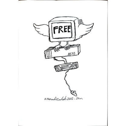 Moradizadeh 29x21cm Orijinal Karikatür BOD05474