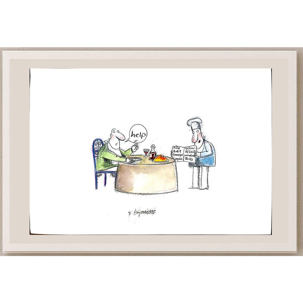 Sepideh Anjomrooz 29x21cm Orijinal Karikatür BOD05475
