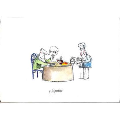 Sepideh Anjomrooz 29x21cm Orijinal Karikatür BOD05475