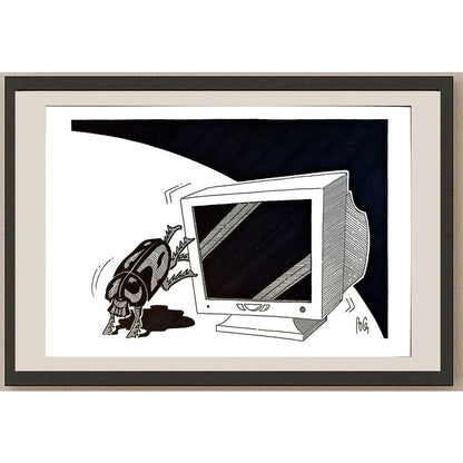 Bozidar Vucelic 27x18cm Orijinal Karikatür BOD05478
