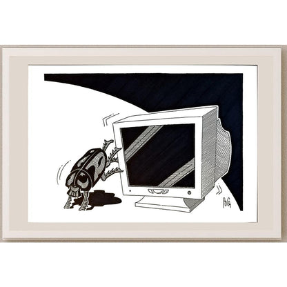 Bozidar Vucelic 27x18cm Orijinal Karikatür BOD05478