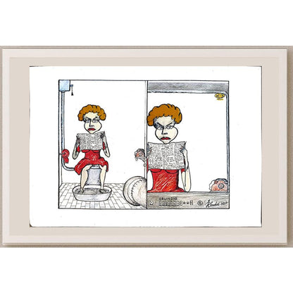 Predrag Abadic 29x19cm Orijinal Karikatür BOD05481