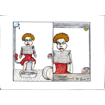 Predrag Abadic 29x19cm Orijinal Karikatür BOD05481