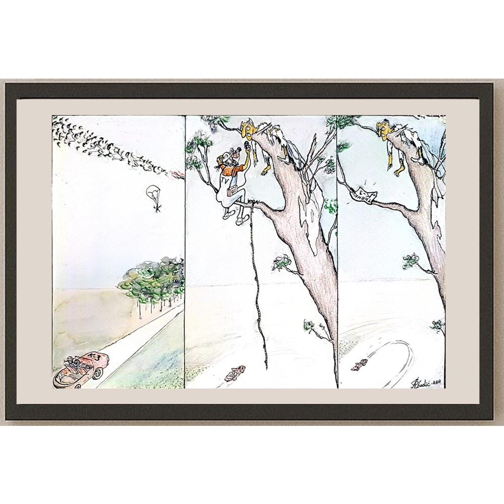 Predrag Abadic 29x19cm Orijinal Karikatür BOD05482