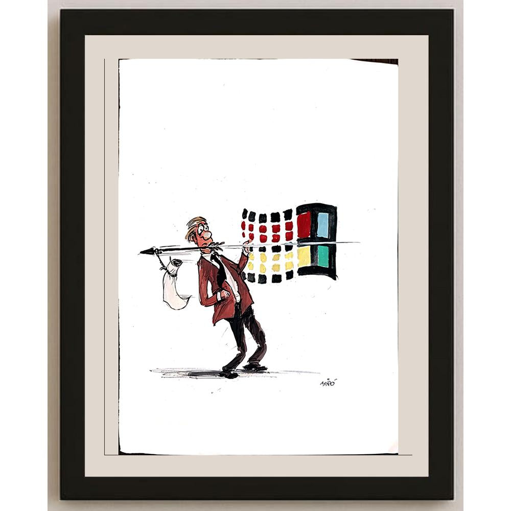 Georgijevski Miroslav 35x25cm Orijinal Karikatür BOD05486