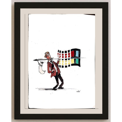 Georgijevski Miroslav 35x25cm Orijinal Karikatür BOD05486