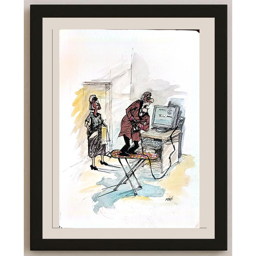 Georgijevski Miroslav 35x25cm Orijinal Karikatür BOD05487
