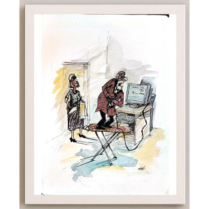 Georgijevski Miroslav 35x25cm Orijinal Karikatür BOD05487