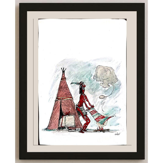Georgijevski Miroslav 35x25cm Orijinal Karikatür BOD05488