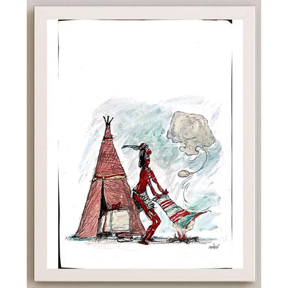 Georgijevski Miroslav 35x25cm Orijinal Karikatür BOD05488