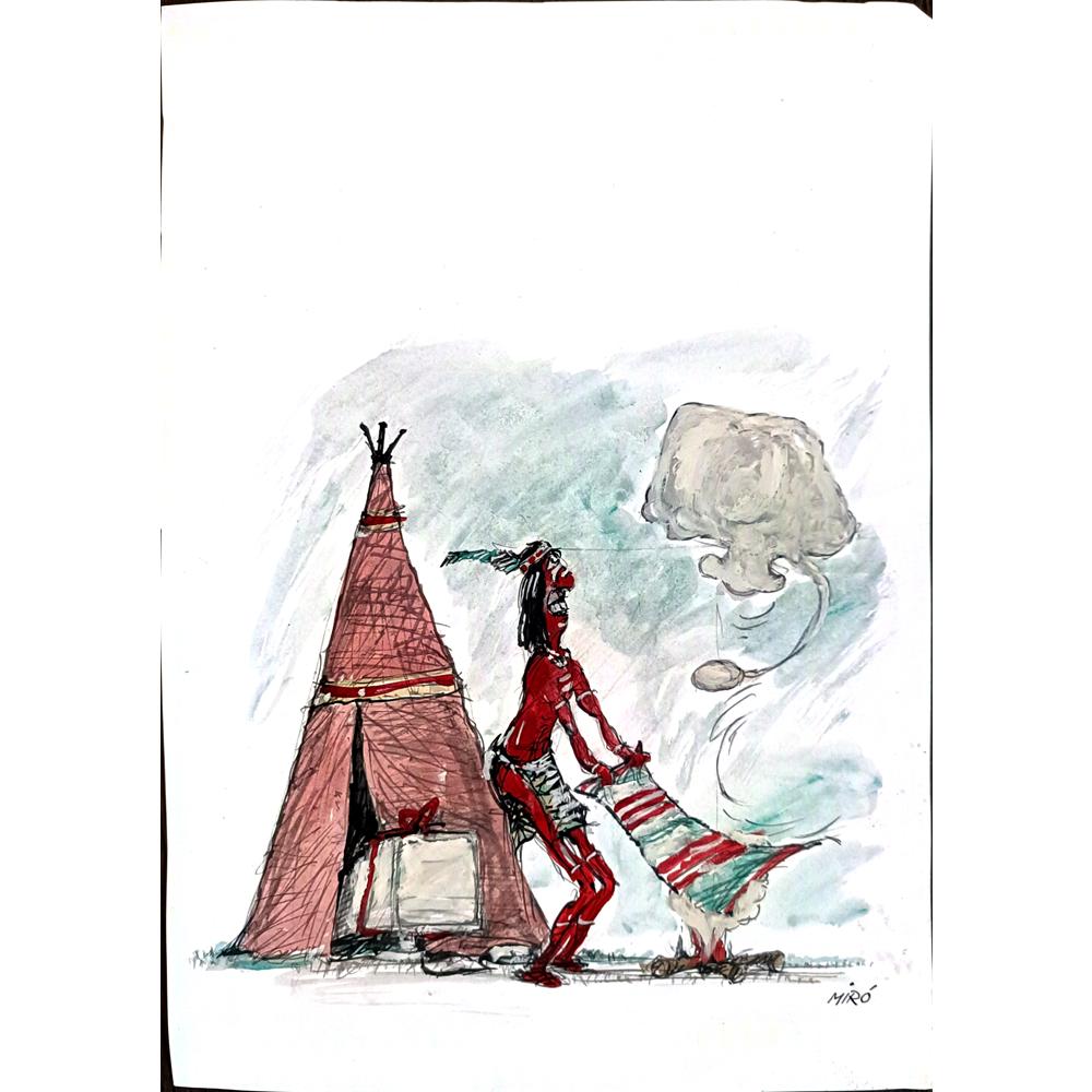Georgijevski Miroslav 35x25cm Orijinal Karikatür BOD05488