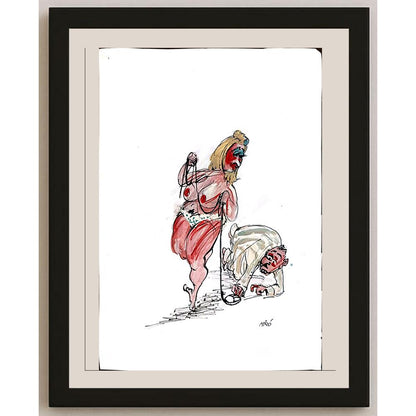 Georgijevski Miroslav 35x25cm Orijinal Karikatür BOD05489