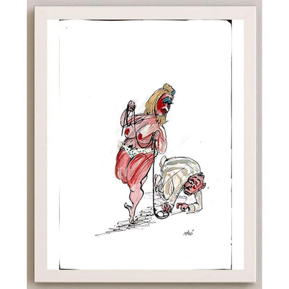 Georgijevski Miroslav 35x25cm Orijinal Karikatür BOD05489