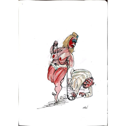Georgijevski Miroslav 35x25cm Orijinal Karikatür BOD05489