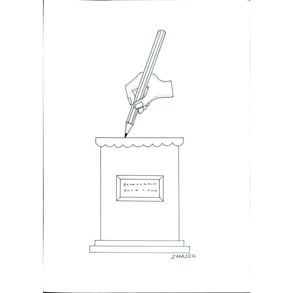 Stanko Zmazek 29x21cm Orijinal Karikatür BOD05495
