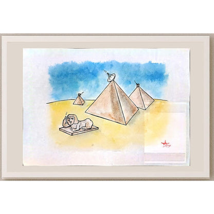 Wang Da Peng 29x21cm Orijinal Karikatür BOD05497