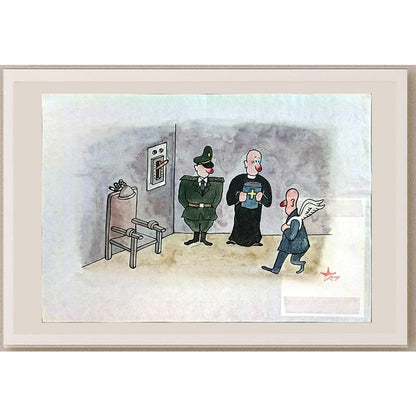 Wang Da Peng 29x21cm Orijinal Karikatür BOD05498