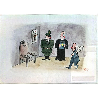 Wang Da Peng 29x21cm Orijinal Karikatür BOD05498