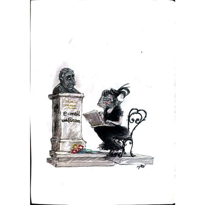 Georgijevski Miroslav 35x25cm Orijinal Karikatür BOD05499