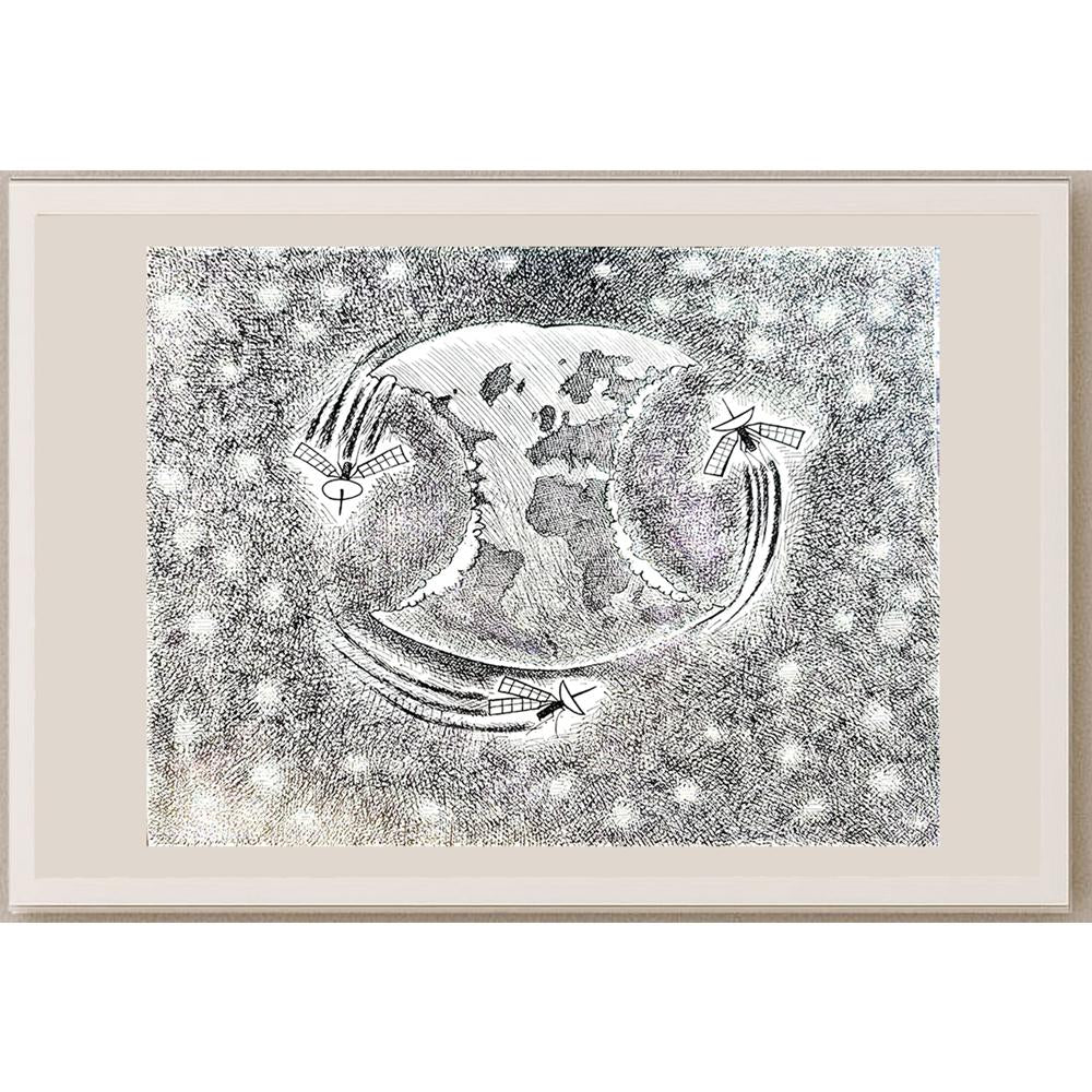 Roholla Saghari 30x25cm Orijinal Karikatür BOD05503