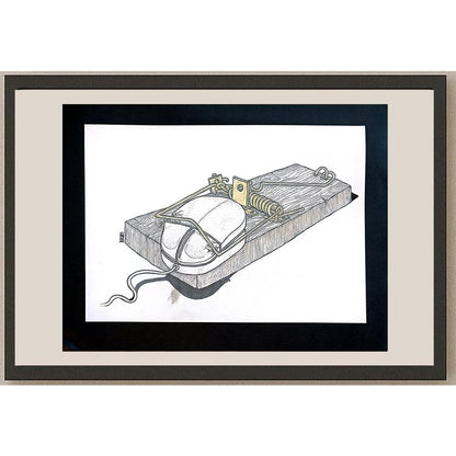 Mario Brancaglioni 35x25cm Orijinal Karikatür BOD05507