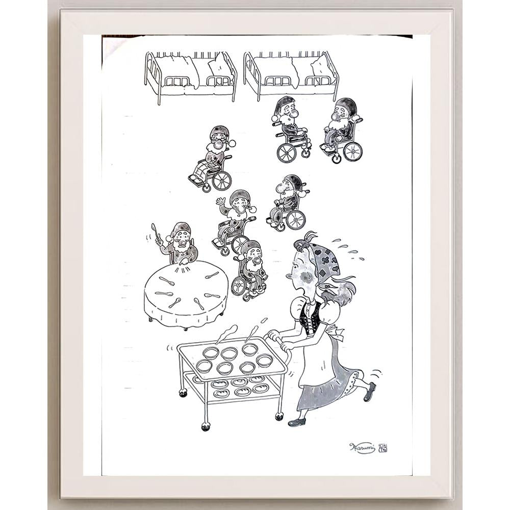 Harumi Imahase 29x21cm Orijinal Karikatür BOD05510