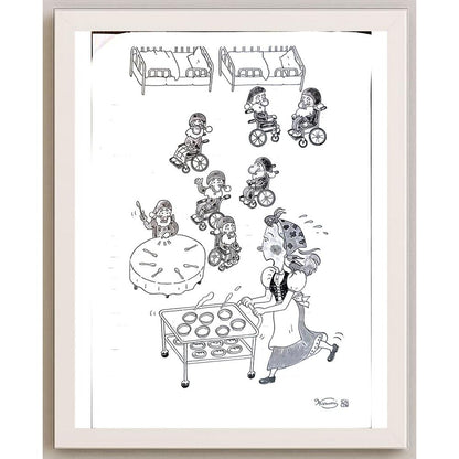 Harumi Imahase 29x21cm Orijinal Karikatür BOD05510