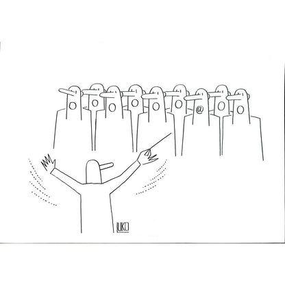 Peter Luko 29x21cm Orijinal Karikatür BOD05513